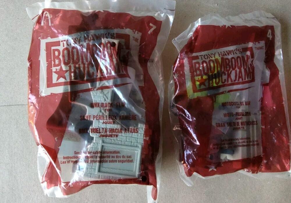 TONY HAWK Boom Boom Huck Jam 2004 McDonald’s Happy Meal Toys Lot Of 2 Sealed